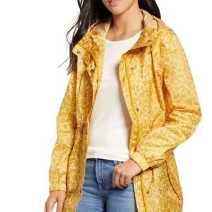 Joules Golightly Packable Raincoat in Gold Stars NWT Size M (6)